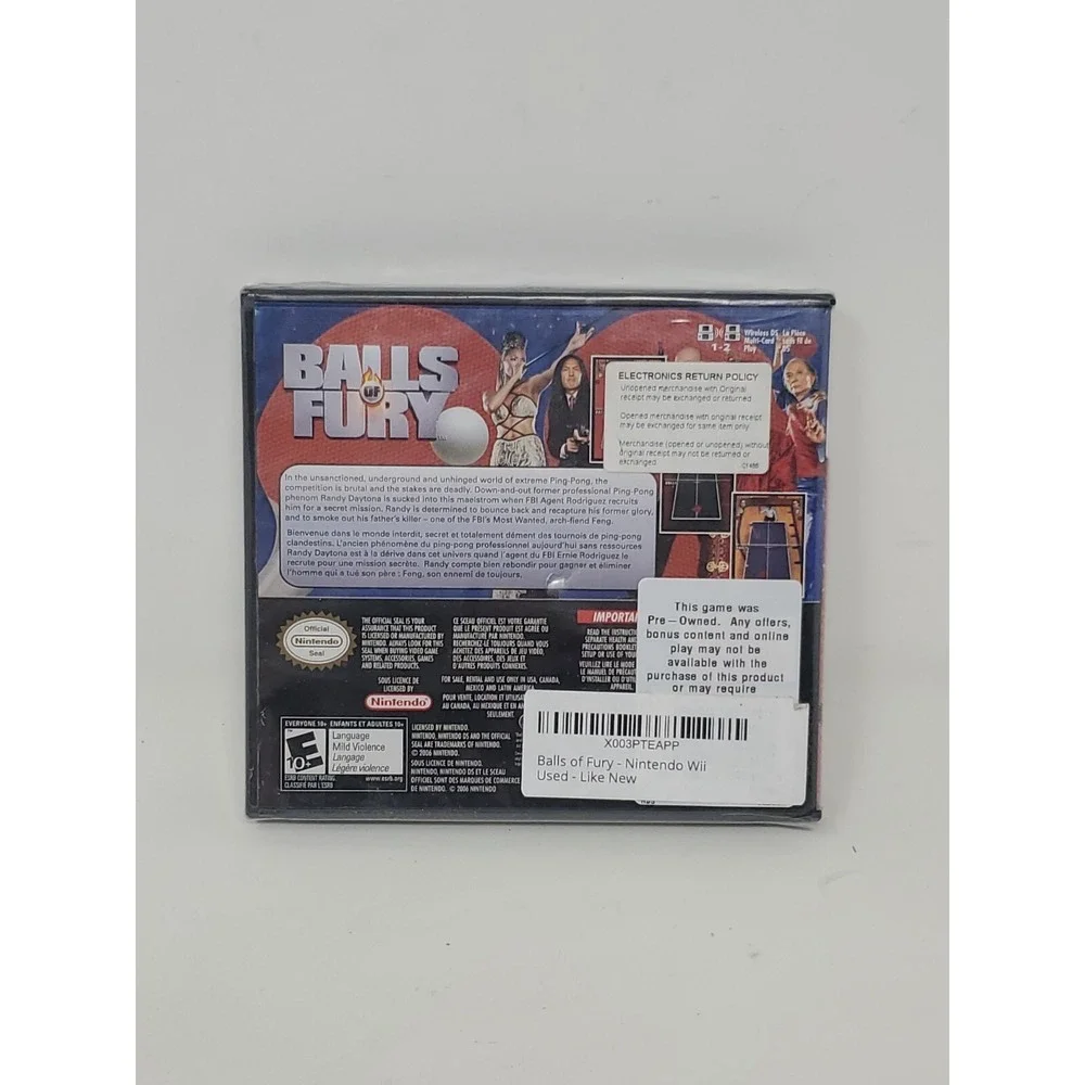 Balls Of Fury - Complete Nintendo DS Game Complete In Box With Manual CIB Tested